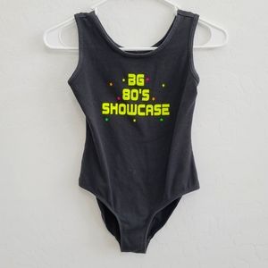 Danskin Now Black Bodysuit "BG 80's Showcase" Girl's Size Large 10/12